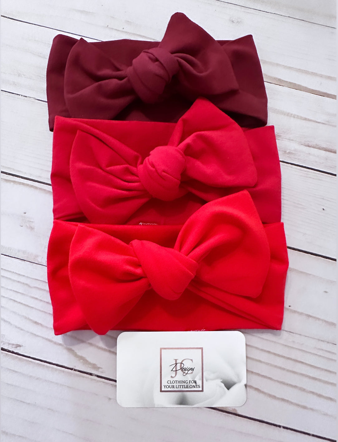 Red & burgundy head ties