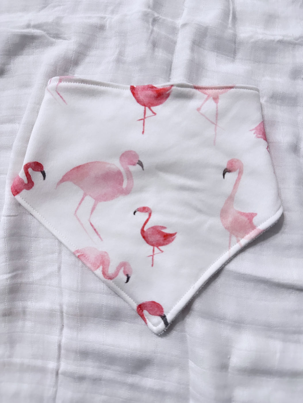 Flamingo bandana bib