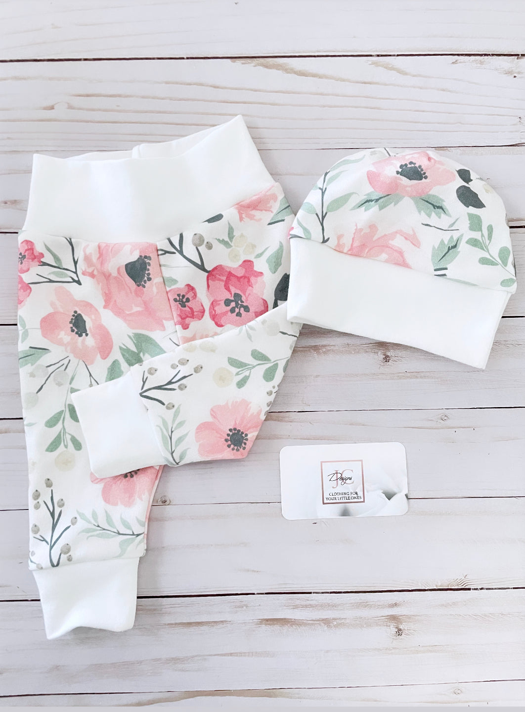 Watercolour pink floral outfit