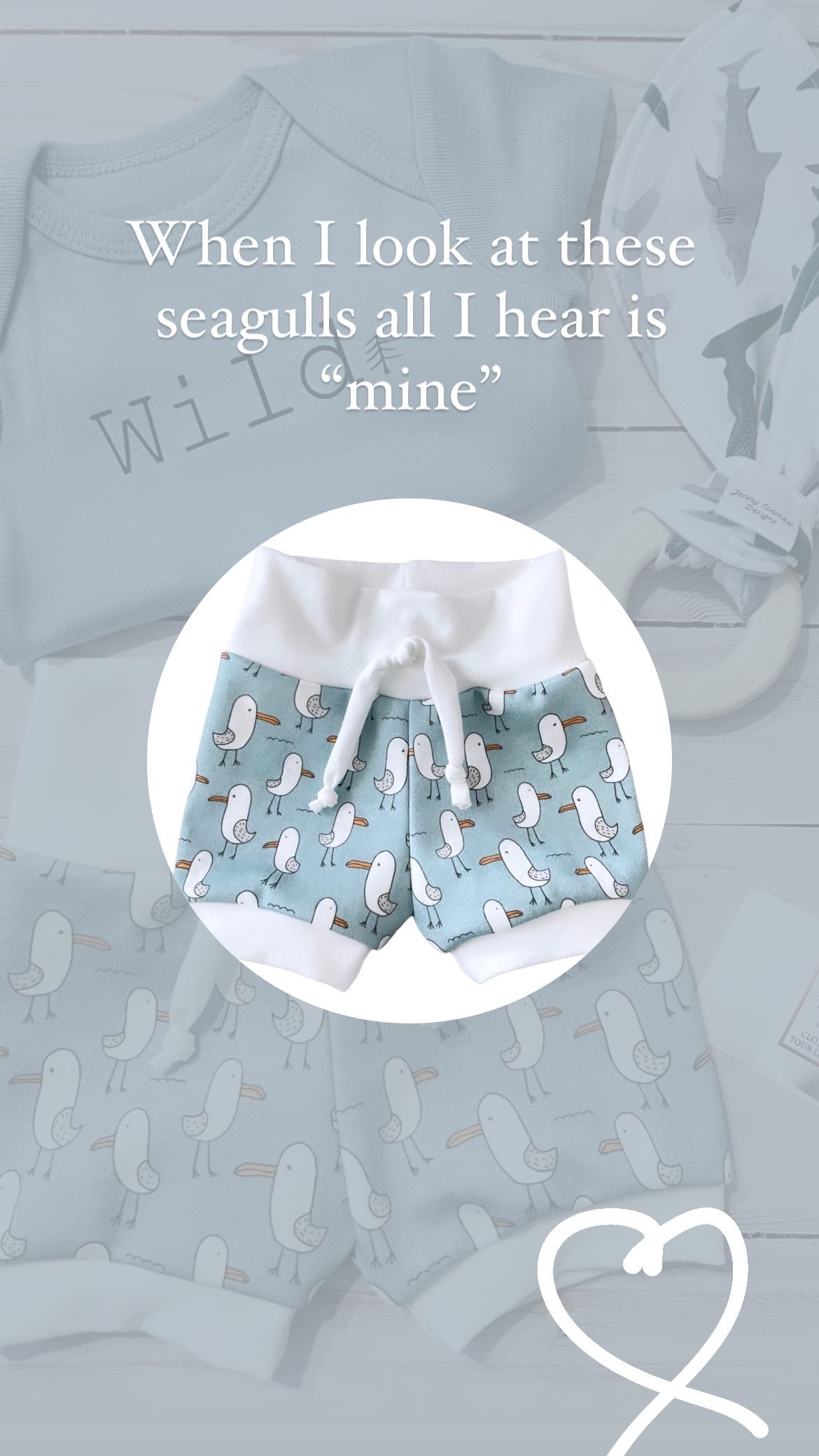 Seagull baby shorts